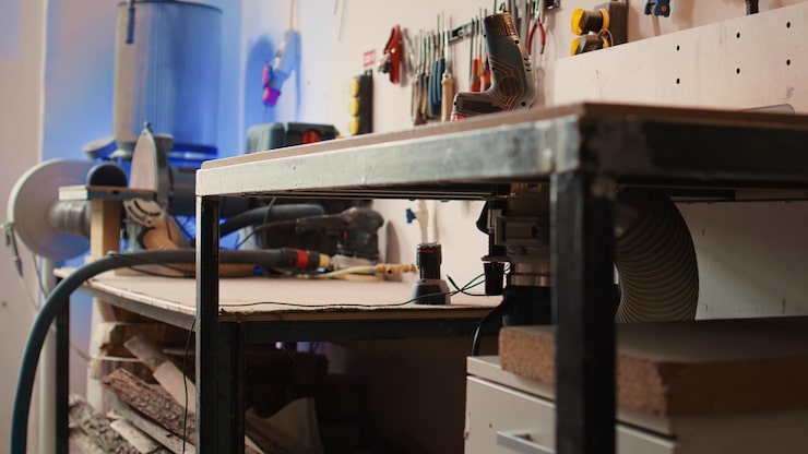 Clean modern workshop tools