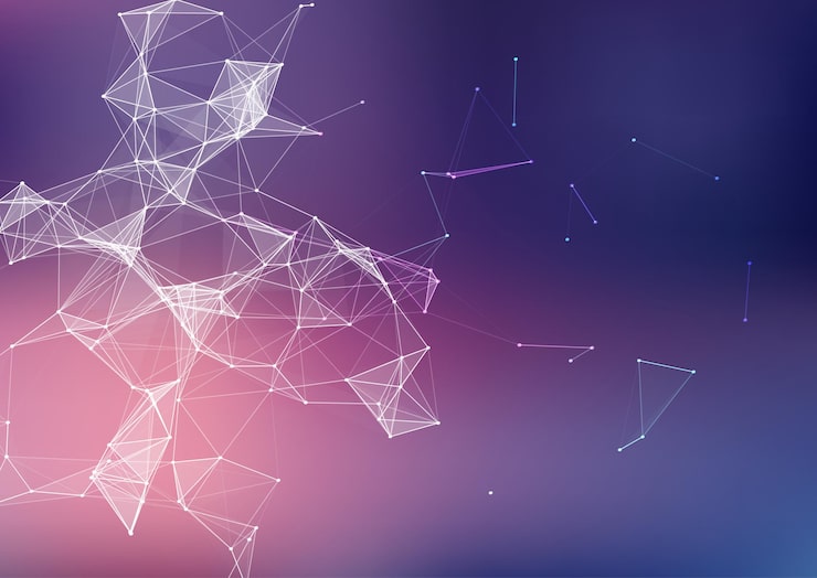 Abstract digital network connections background