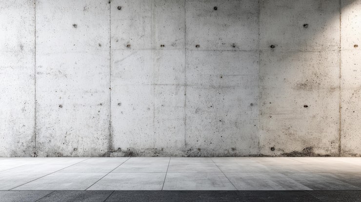 Light concrete workshop floor background