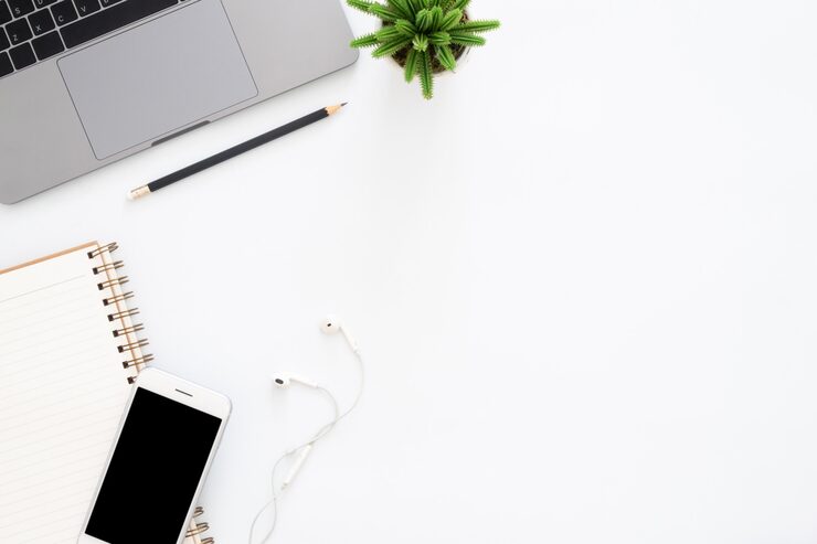 Light clean office desk background